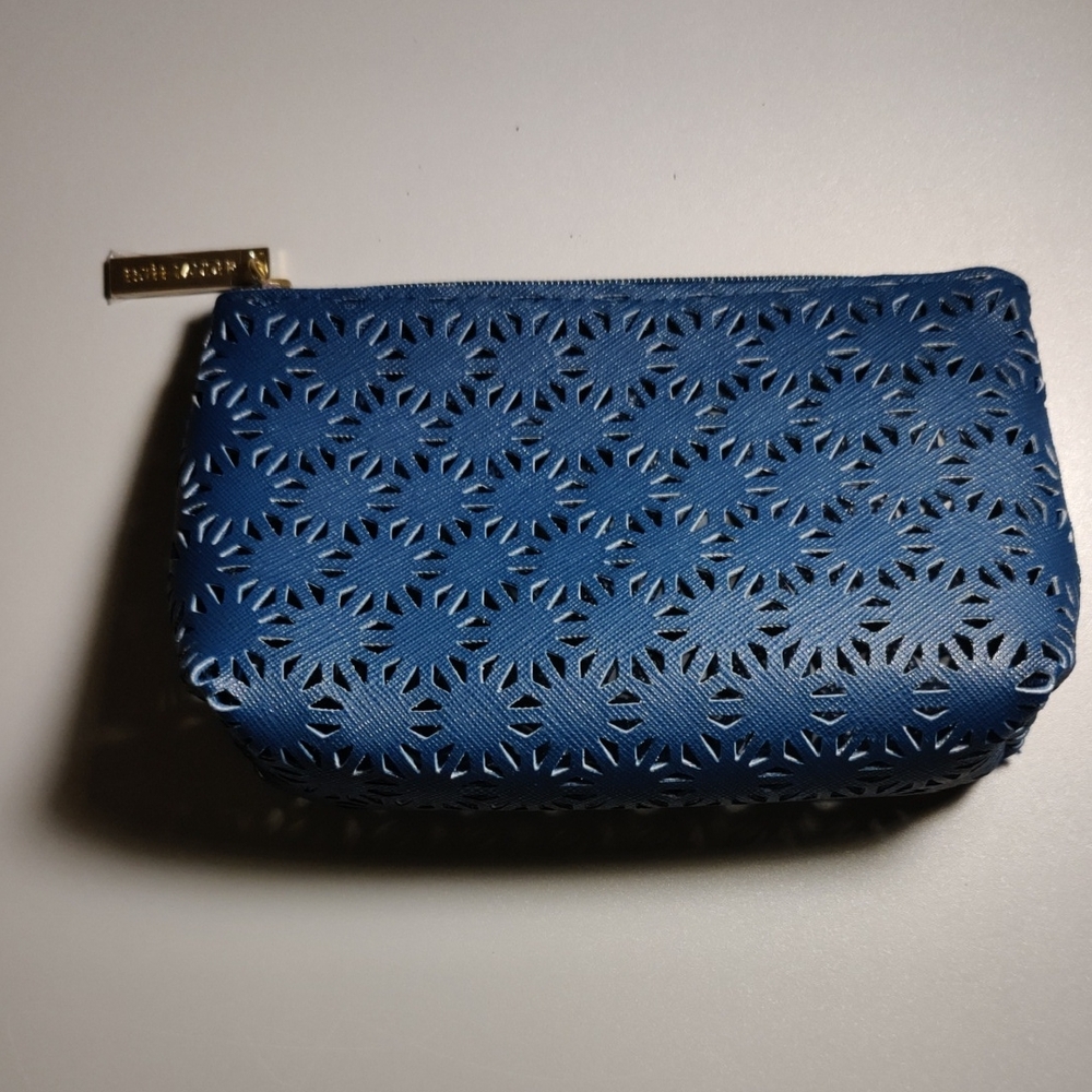Estee Lauder Blue Floral Cosmetic Bag